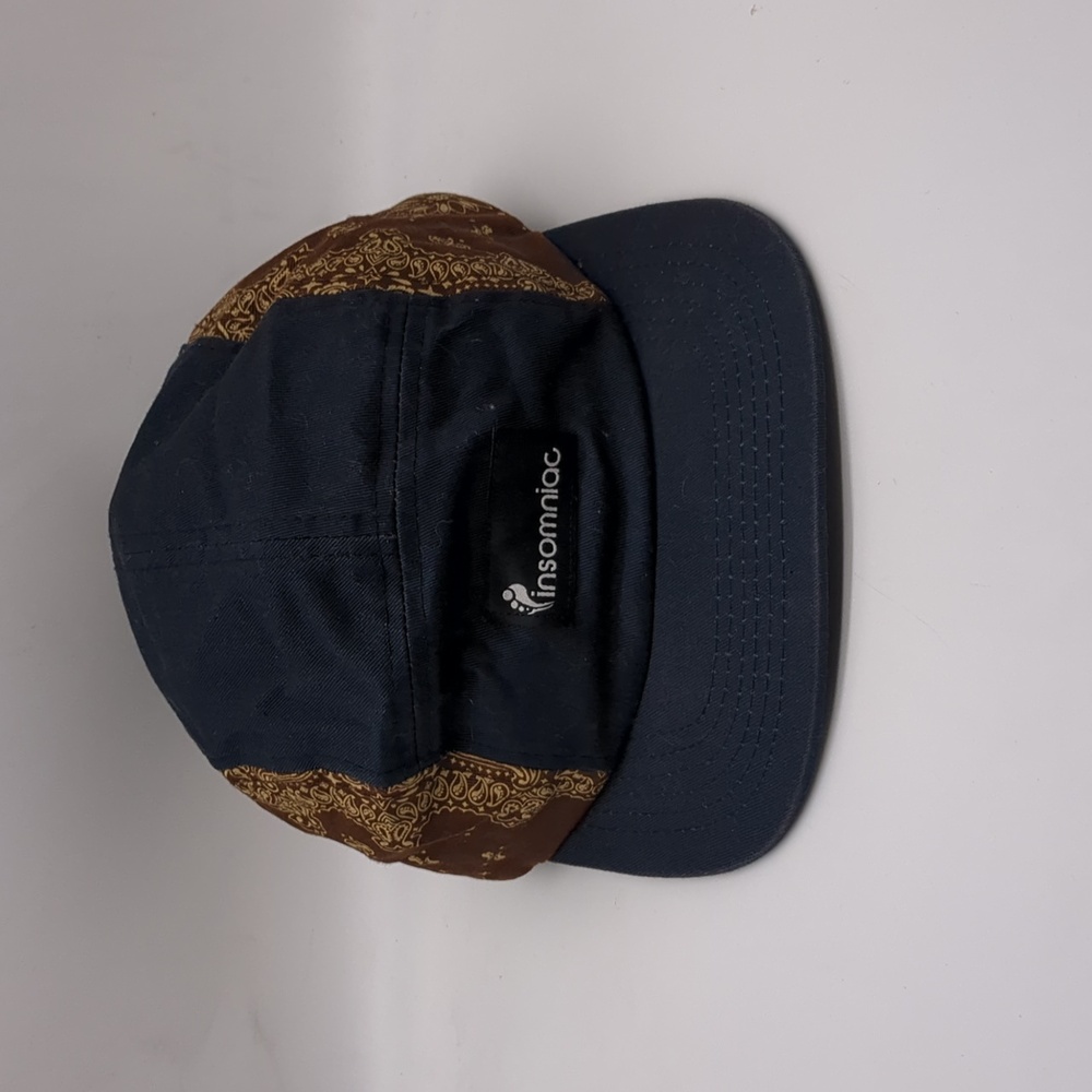 Insomniac Five Panel Strap-back Hat Cap Paisley EDC Blue Brown